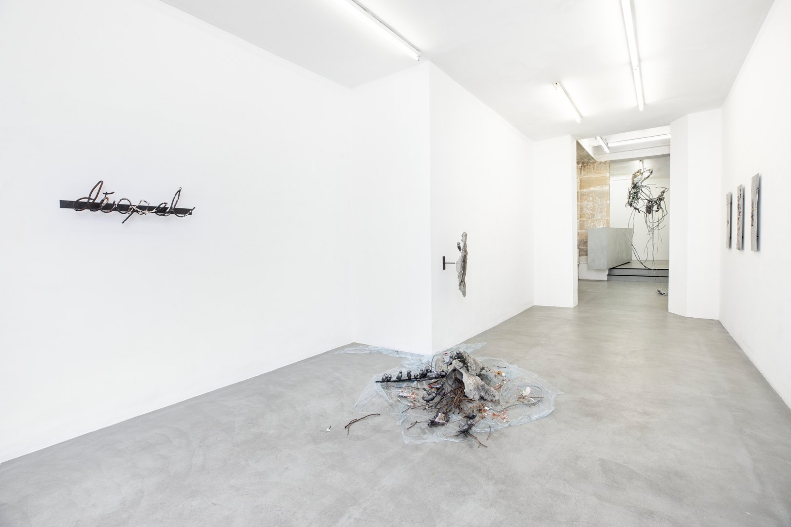 Installation view of dispel, Bremond Capela, Paris, France, 2025